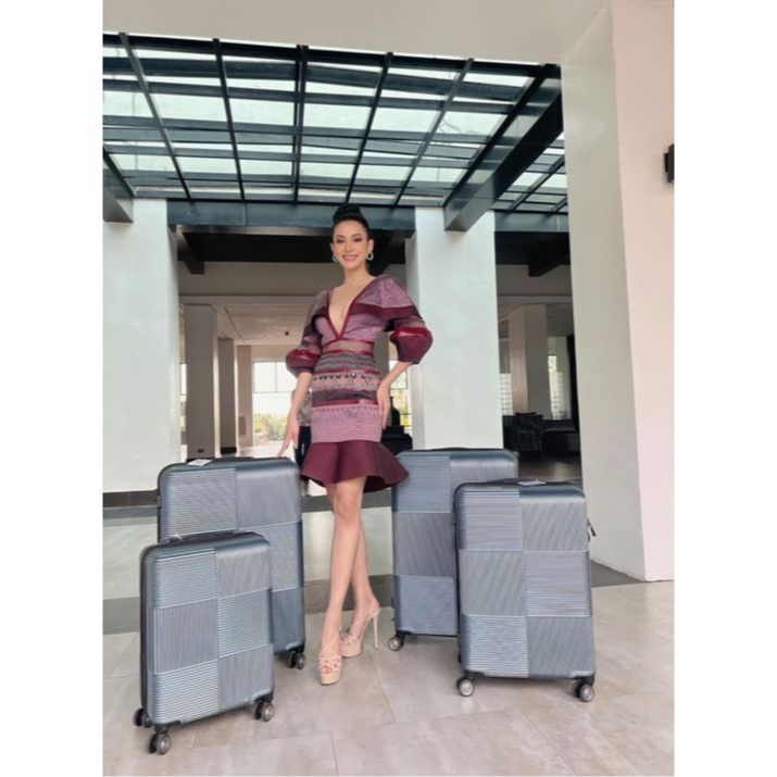 CAGGIONI กระเป๋าเดินทาง  รุ่นโวยาจเกอร์ 15082 - สีขาวควันบุหรี