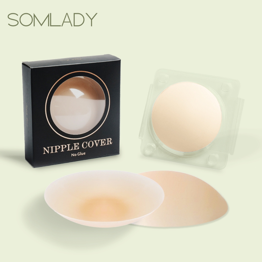 Somlady ซิลิโคนปิดจุก แบบสูญญากาศอ่อนนุ่ม ปกปิดเรียบเนียน ติดแน่นติดทน ใช้ซ้ำได้ 15+ ครั้ง B196