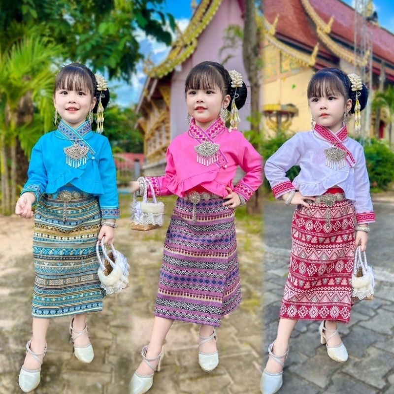 #Tn ชุดพื้นเมืองเด็ก ชุดล้านนาเด็ก (ไม่รวมประดับ)