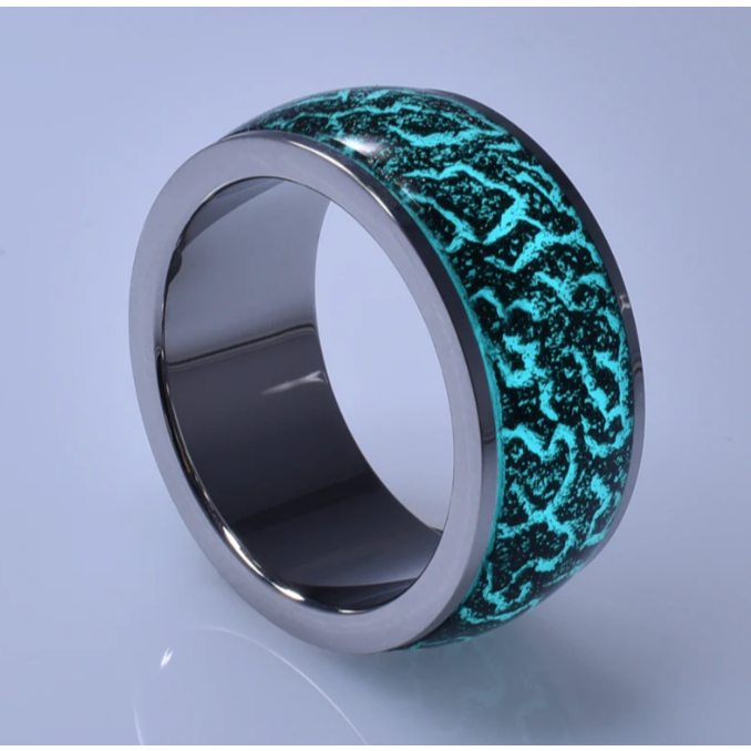 แหวน HandMade - Hynos (Spinner Ring) - แหวนเรืองแสงได้ในที่มืด - SecretWood