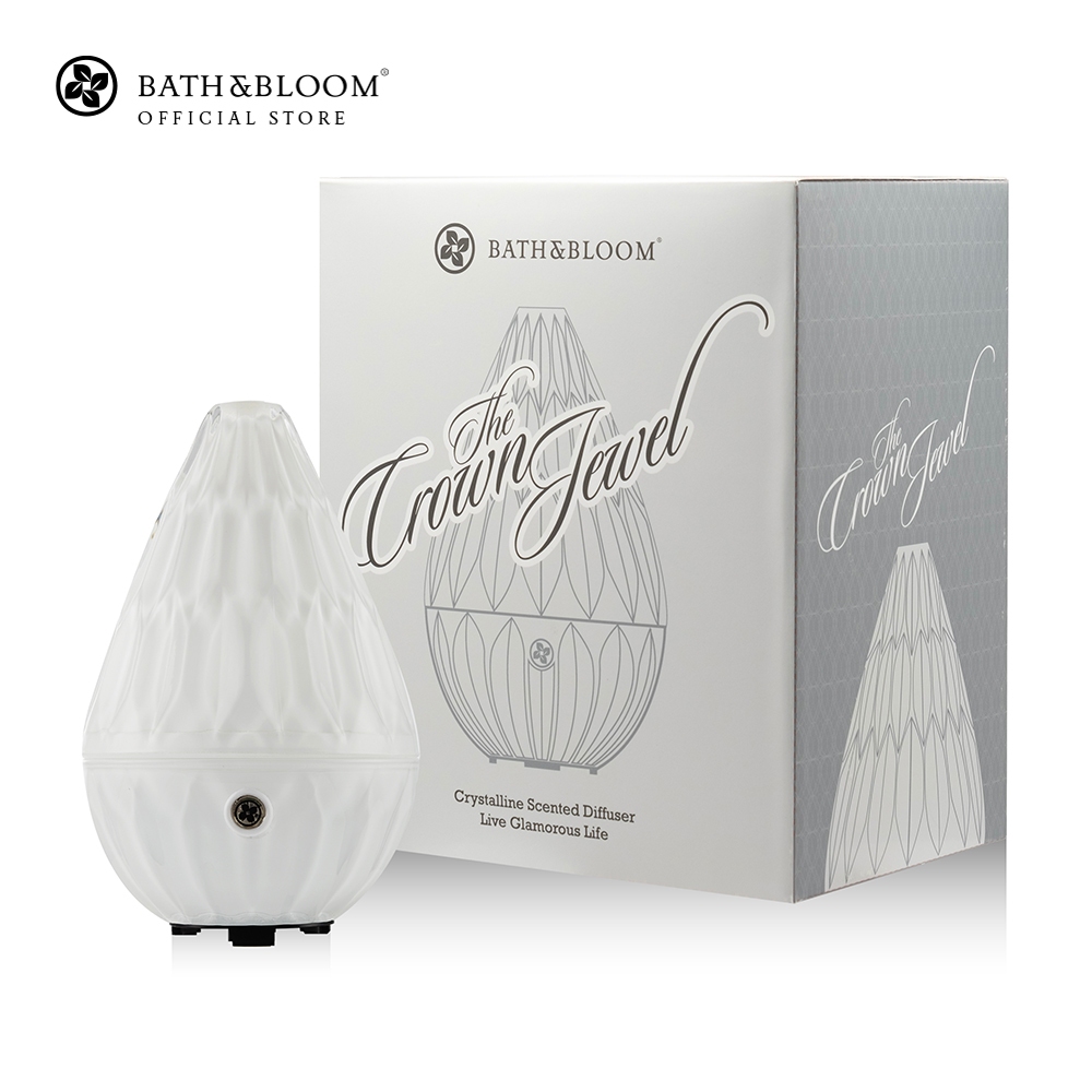 BATH & BLOOM The Crown Jewel Crystalline Scented Diffuser - White Opal เครื่องพ่นไอน้ำอโรม่า