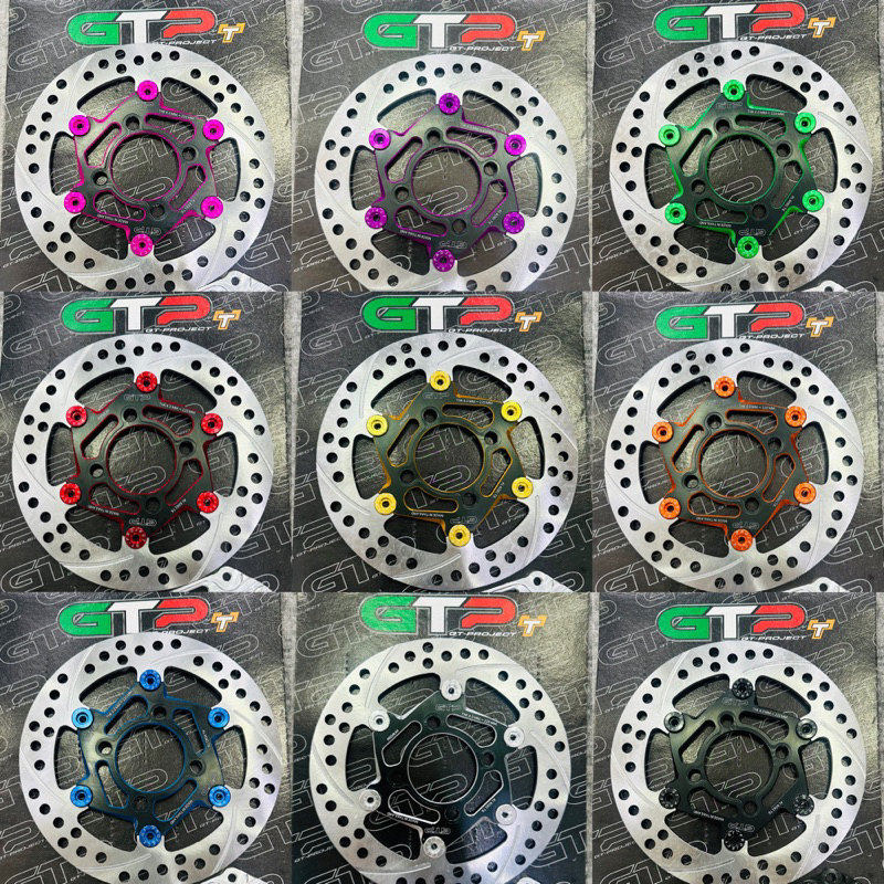 จานดิสเบรด​ Giorno​  รุ่นธรรมดา CBSขนาด220MM  หมุดสี สีอื่นๆ ของแท้ 100%  แถมขายึดปั้มฟรีแบรนด์GTP