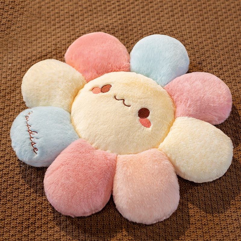 หมอนดอกไม้ หมอนอิง seat cushion ที่รองนั่งดอกไม้ หมอนรองแขนลายการ์ตูน เบาะรองนั่งเก้าอี้ ลายดอกเดซี่ หมอนลายดอกไม้ หมอนต