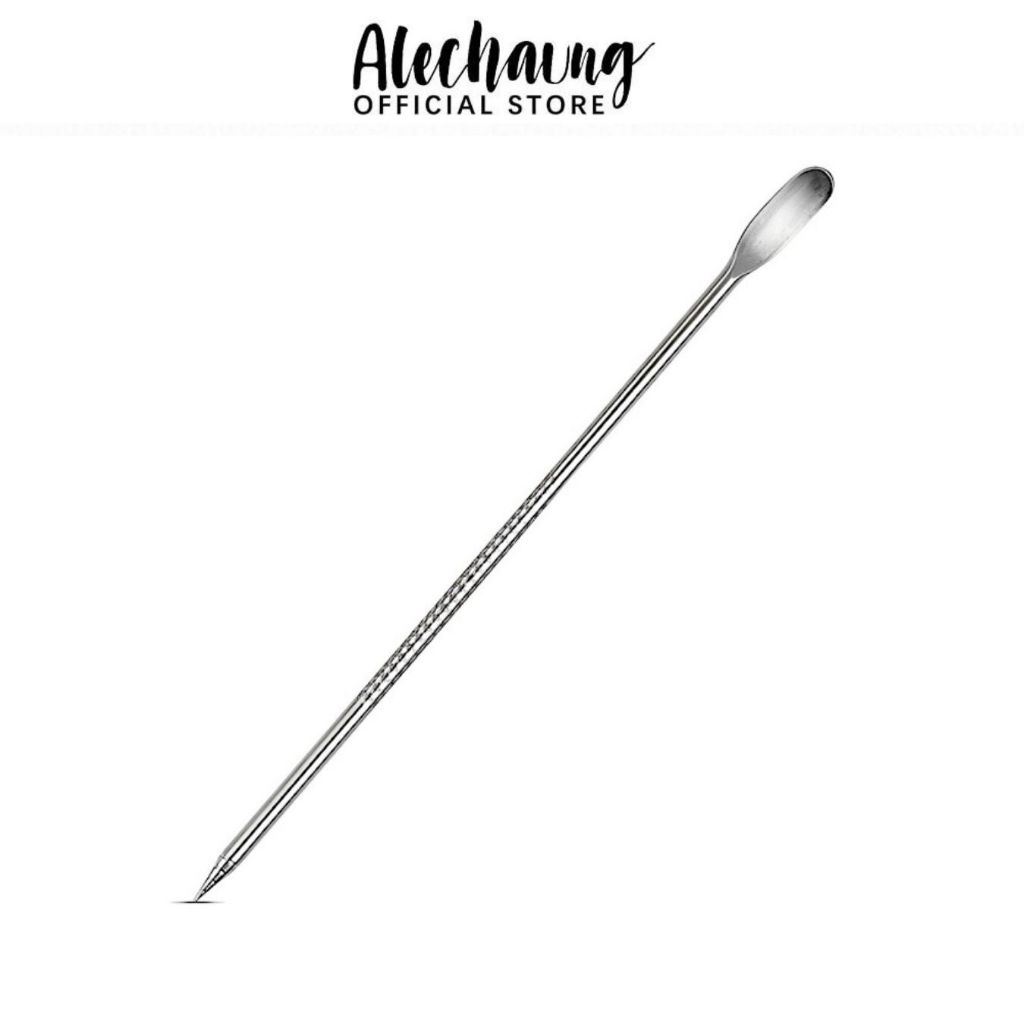 Alechaung ปากกาวาดลายกาแฟ เข็มลาเต้อาร์ต เข็มแต่งหน้าฟองนม ใช้วาดลายลาเต้บนแก้วกาแฟ DIY ด้ามจับสแตนเลส เหมาะกับร้านกาแฟ