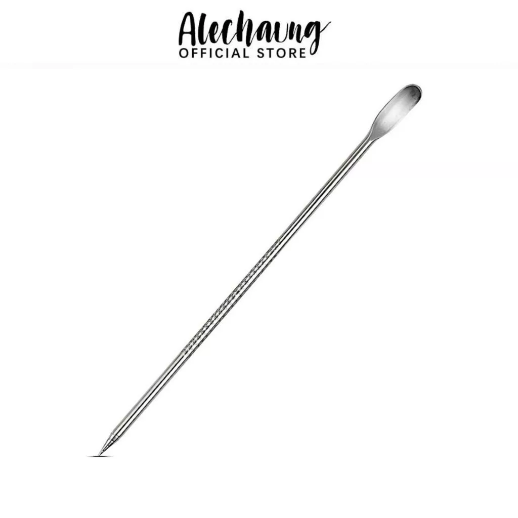 Alechaung ปากกาวาดลายกาแฟ เข็มลาเต้อาร์ต เข็มแต่งหน้าฟองนม ใช้วาดลายลาเต้บนแก้วกาแฟ DIY ด้ามจับสแตนเลส เหมาะกับร้านกาแฟ