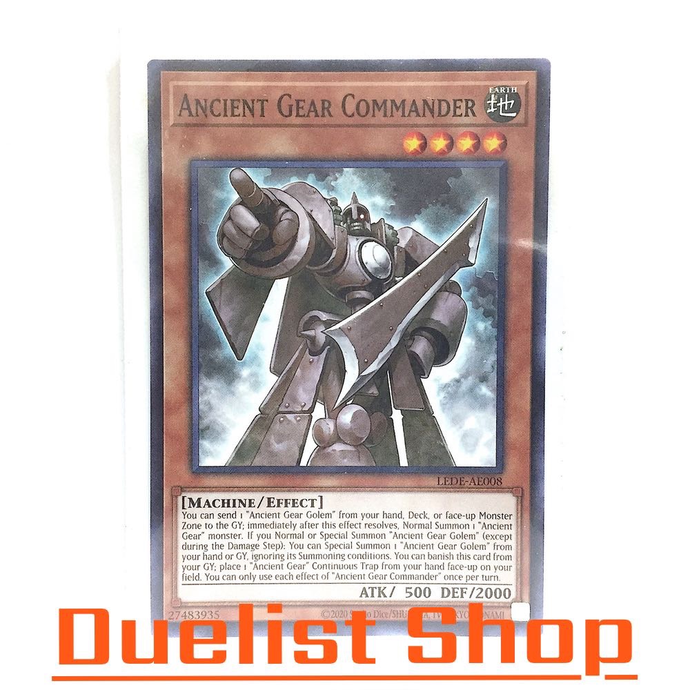 Ancient Gear Commander (N) Monster Earth Level4 [Machine/Effect] ชุด LEDE-AE008 การ์ดยูกิโอ (Yu-Gi-Oh!) OCG Asia ENG
