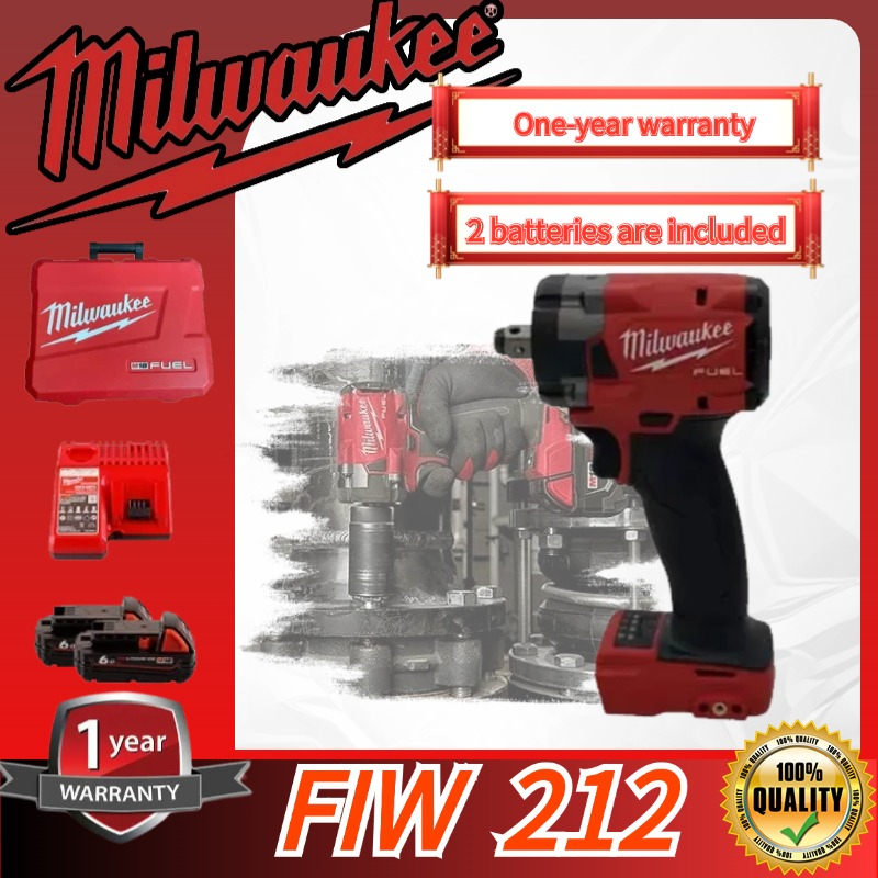 โรงงานโดยตรง ประแจผลกระทบไฟฟ้าแปรงไร้คาร์บอน 18V, ประแจผลกระทบไฟฟ้า Milwaukee M18, แบตเตอรี่ลิเธียม ทนต
