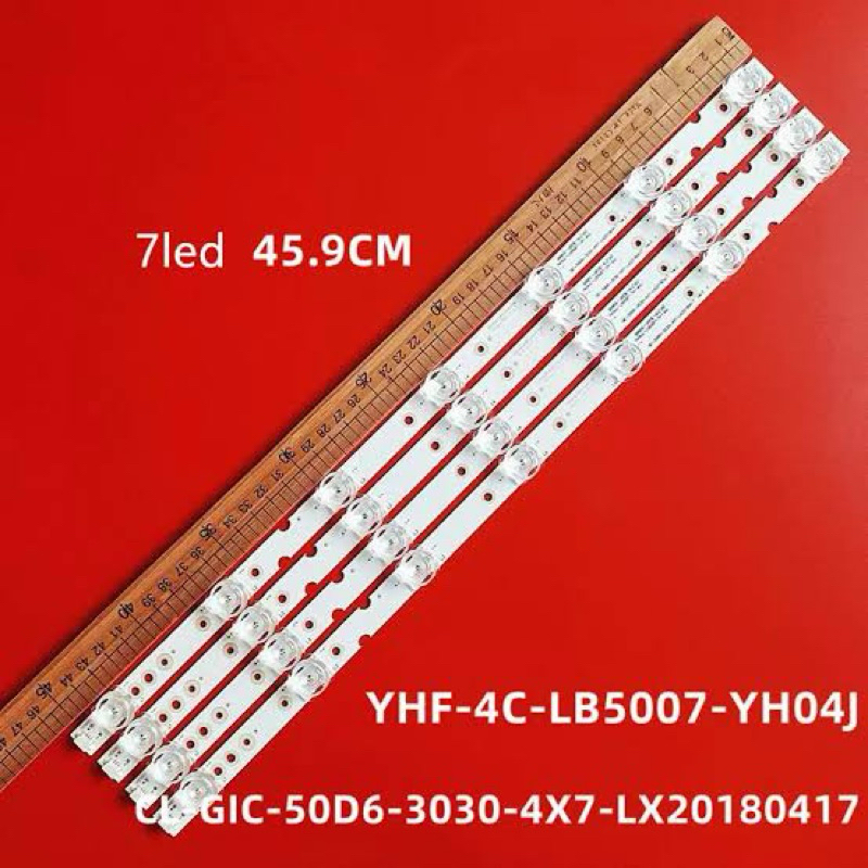 #หลอดแบล๊คไล้ท์ทีวี TCL 50D2900 50P65US 50P8 50T6 7 LED 4 แถวy