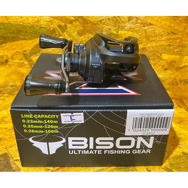 รอกBison Spider Z  New 2024 หล่อ เท่ เข้ม ดุดัน แต่งเต็ม พร้อมลุยทุกหมาย รอกตีเหยื่อปลอม ตกปลาช่อน