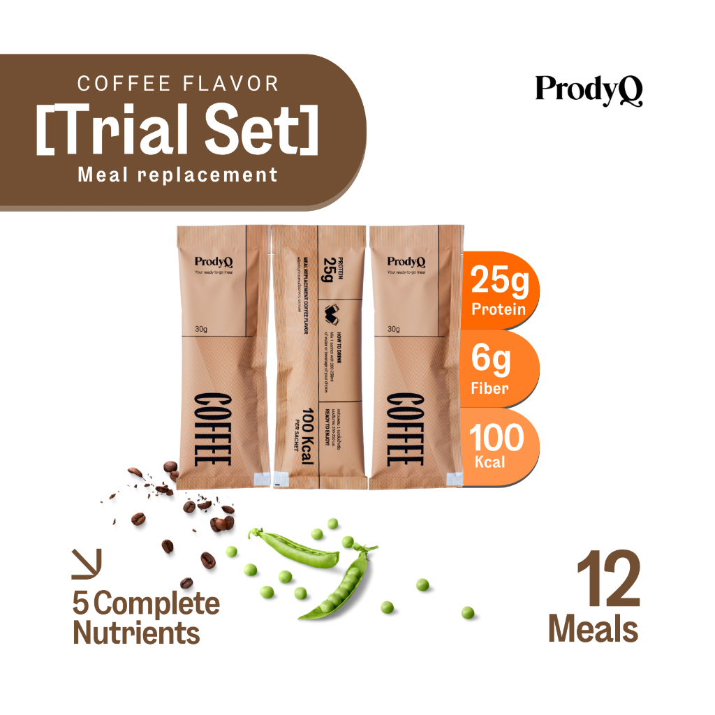 [3 ซอง] ProdyQ มื้ออาหารพร้อมดื่มรสกาแฟ Plant Based Meal Replacement Coffee Flavor