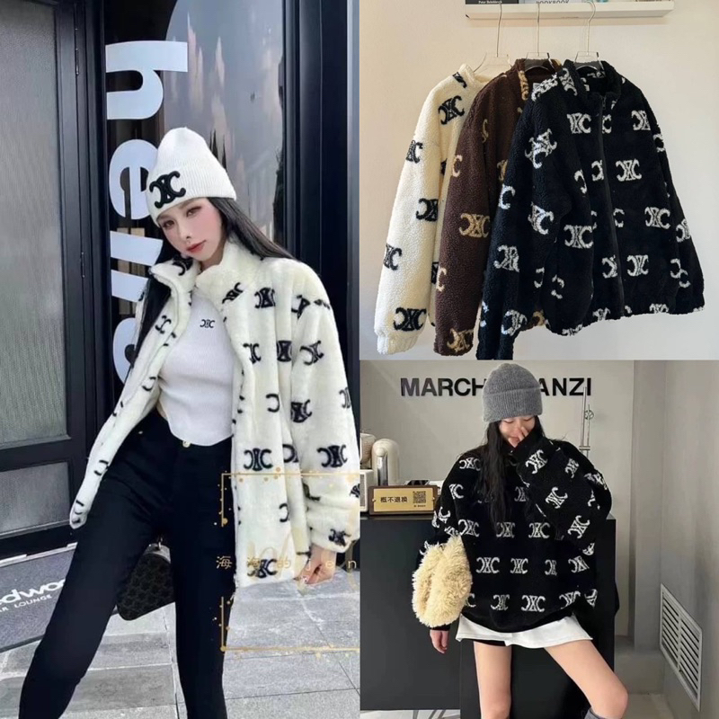 Mo studio เสื้อเเจ๊คเกตขนเเกะ