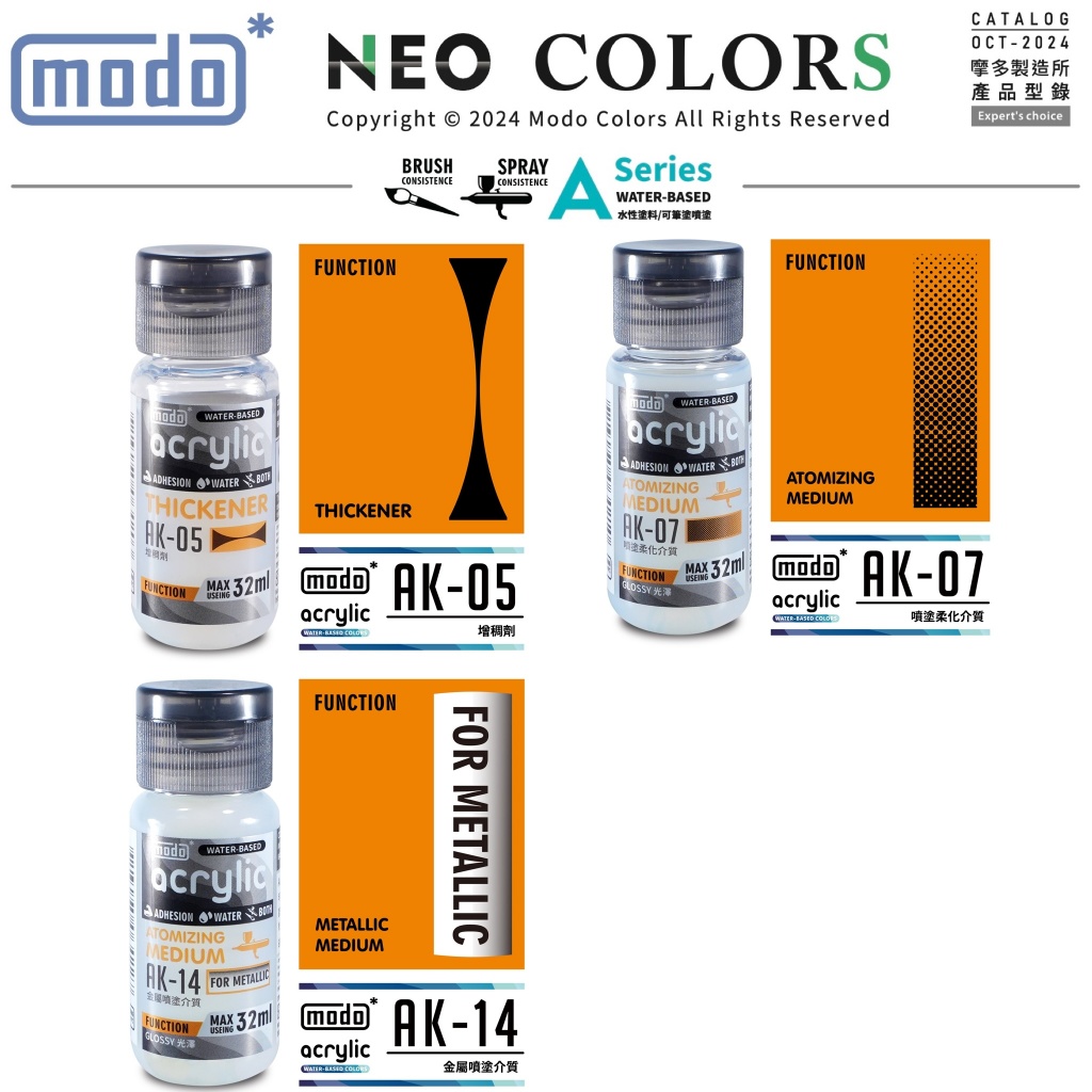 MODO MEDIUM for water-based ตัวทำละลายสีอะคริลิคสูตรน้ำ ของโมโด แบบปรับสภาพเนื้อสี 32ml