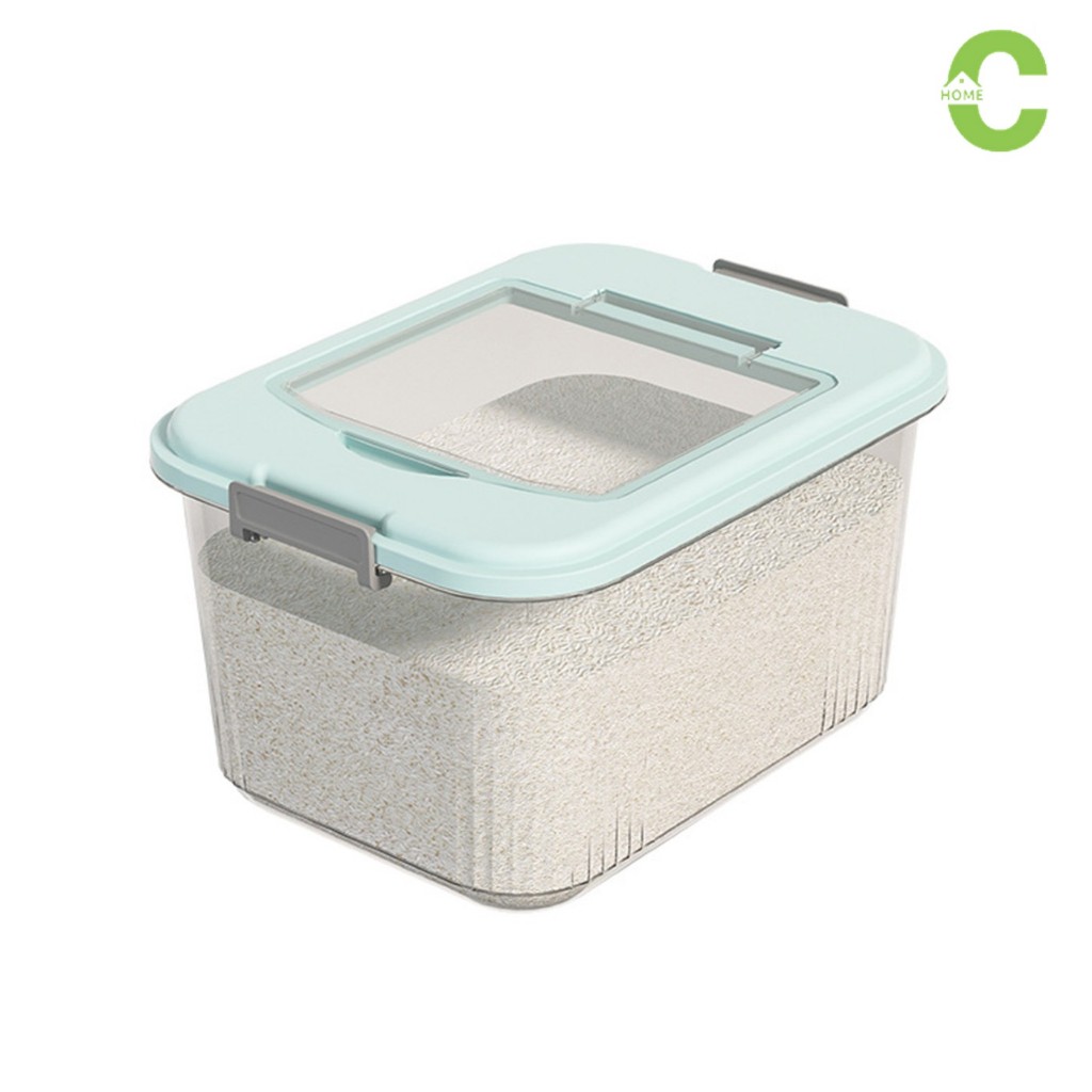 HOMEC  กล่องเก็บข้าวสาร Rice storage box ฝาปิดล็อค2ด้าน กันความชื้น หลากหลายความจุ