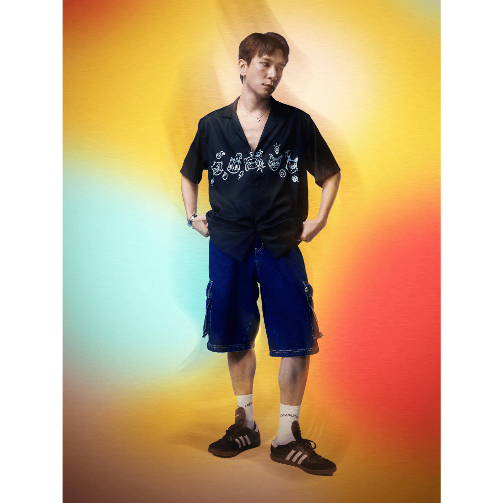 Spray CB Fam Shirt [Black] เสื้อเชิ้ต แขนสั้น