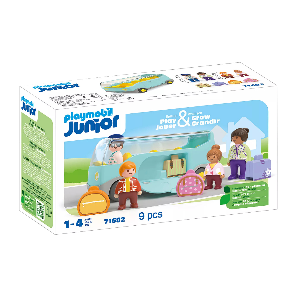 Playmobil 71682 JUNIOR: Airport Shuttle Bus แอคชั่นฟิกเกอร์ จูเนียร์ รถบัสรับส่งสนามบิน