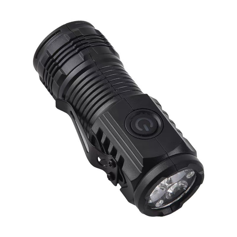 ไฟฉาย LED ขนาดเล็กสว่างเป็นพิเศษ Type-C USB ชาร์จแบบพกพามินิไฟแม่เหล็กพร้อมคลิปกลางแจ้งและบ้านทํางานซ่อมรถยนต์ไฟฉายแสง