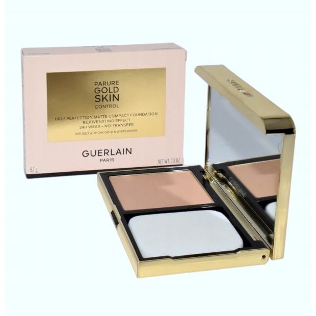 แท้💯พร้อมส่งGUERLAIN Parure Gold Skin Control Matte Compact Foundation 8.7G