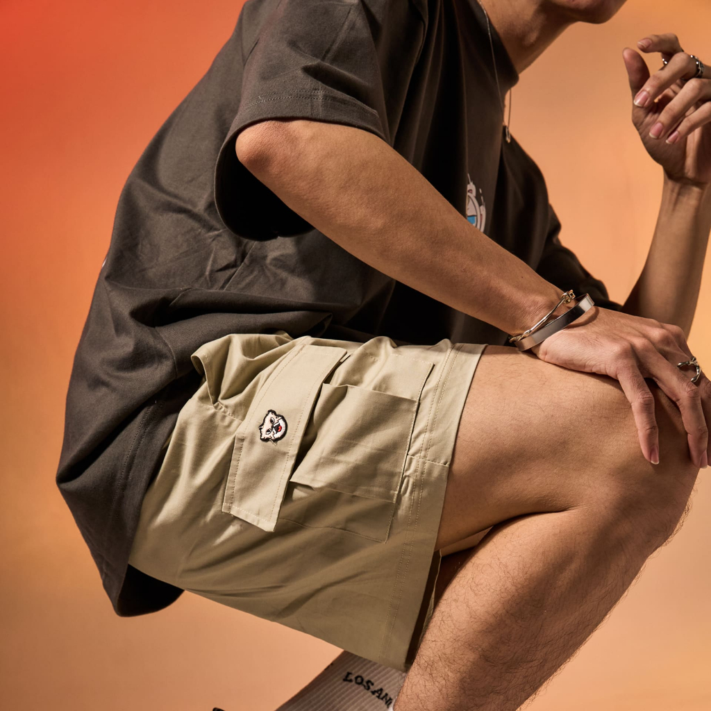 CuteBoy Cargo Shorts [Beige] กางเกง ขาสั้น ทรงคาโก้