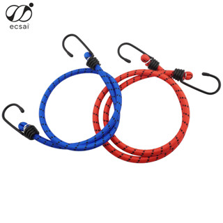 ecsai สายรัดของยางยืด PP พร้อมตะขอเหล็ก ขนาด 8 มม. (แพ็ค 2 เ…