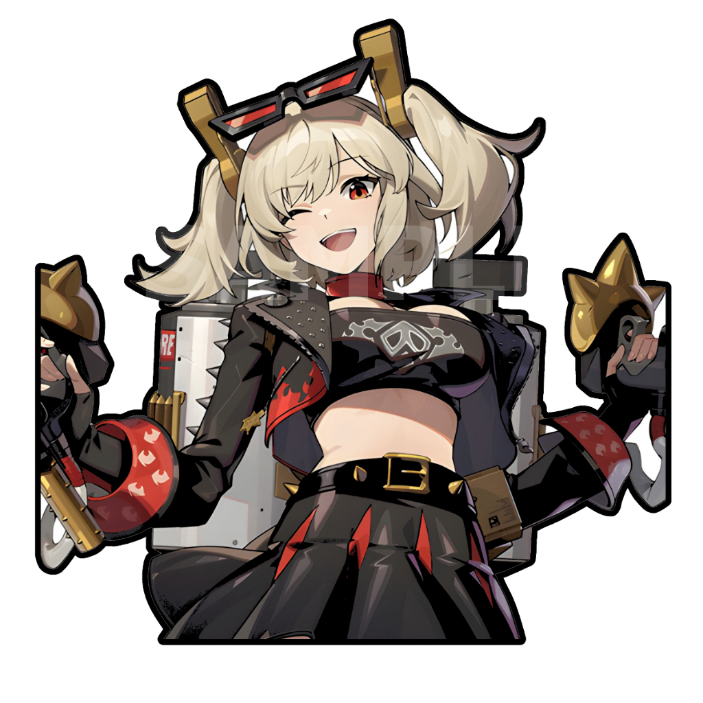 Burnice zzz Zenless Zone Zero สติ๊กเกอร์ 2 แผ่น Burnice