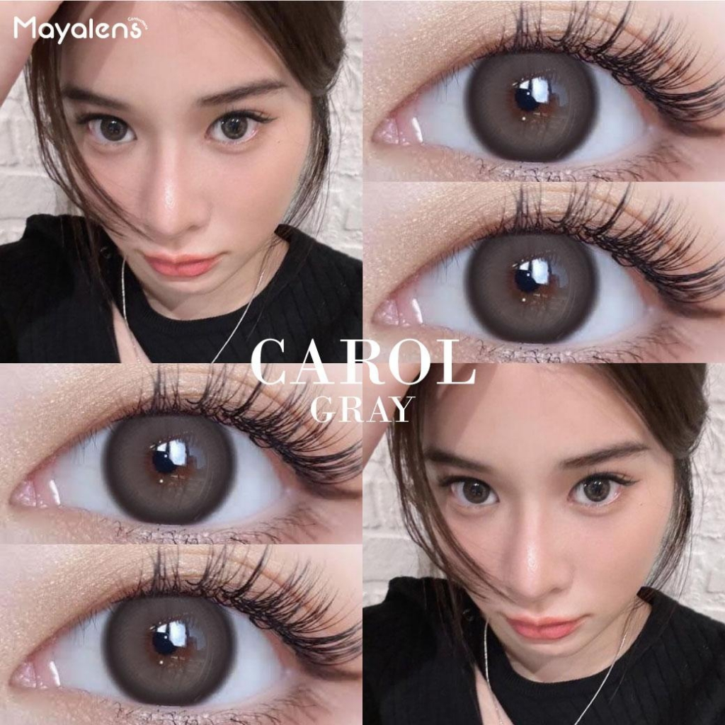✨Carol เลนส์𝐒𝐢𝐥𝐢𝐜𝐨𝐧𝐞 𝐇𝐲𝐝𝐫𝐨𝐠𝐞𝐥 หวานละมุนแบบมีเสน่ห์ ธรรมชาติตัดขอบฉ่ำๆ  𝐁𝐢𝐠𝐬𝐢𝐳𝐞 นิ่มพิเศษ คอนแทคเลนส์
