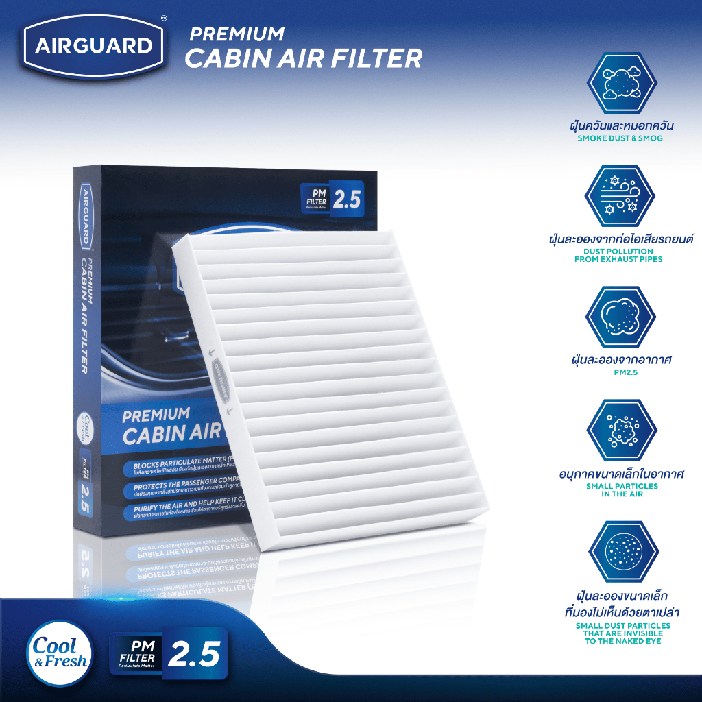 [PM2.5] AIRGUARD กรองแอร์ SUZUKI CELERIO