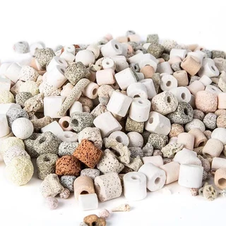 All About Pet หินกรอง 12 in 1 หินกรองตู้ปลา 500g หินภูเขาไฟ หินกรองบ่อปลา Ceramic Ring