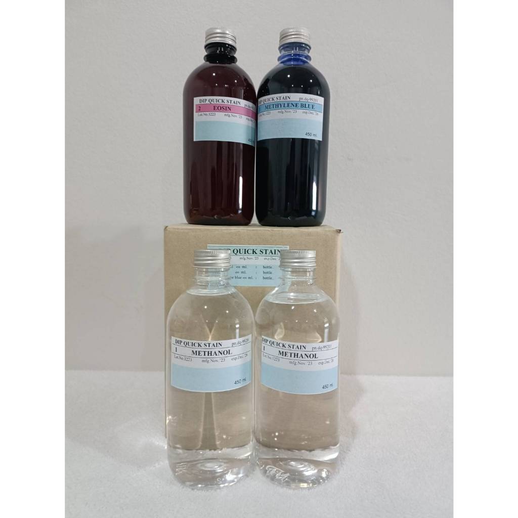 DIP QUICK  สีย้อมดิฟควิก EOSIN , METHYLEN EBLUE , METHANOL