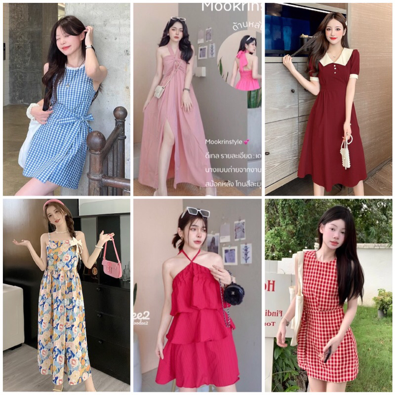 พร้อมส่ง เดรสมือสอง ส่งต่อเดรสคุณภาพดีทุกตัวค่ะ เดรสคริสต์มาสสีแดง