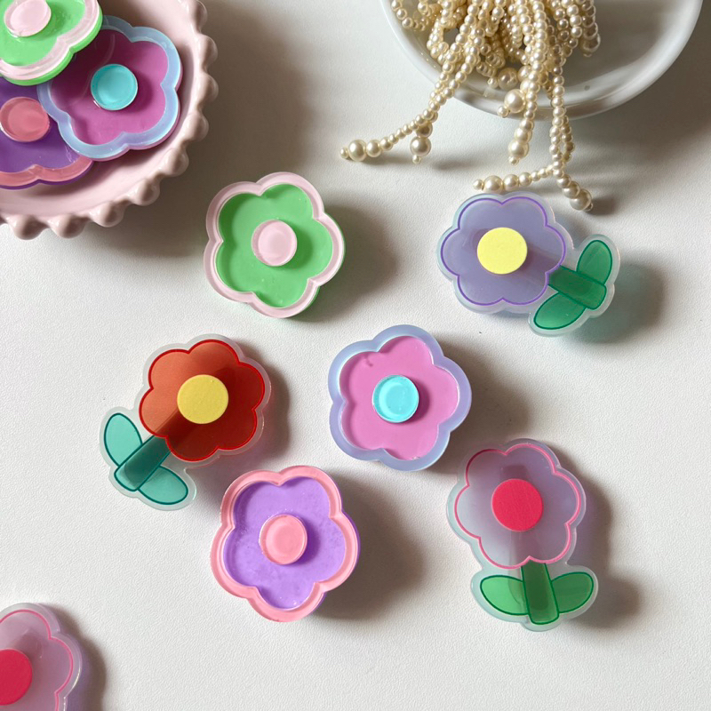 พร้อมส่ง กิ๊บติดผม Floral Pop Hair Clip ขนาด 3.5-4 cm. ราคาต่อชิ้น