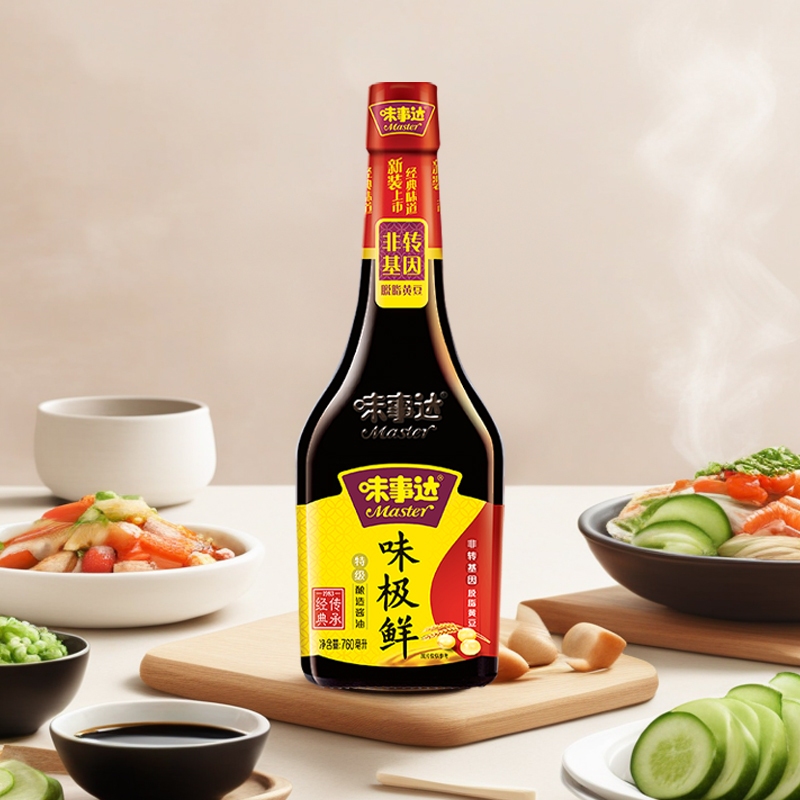 ซีอิ๊วเมืองจีน MASTERมาสเตอร์ ซอสถั่วเหลือง760ml酱油ซีอิ๊ว