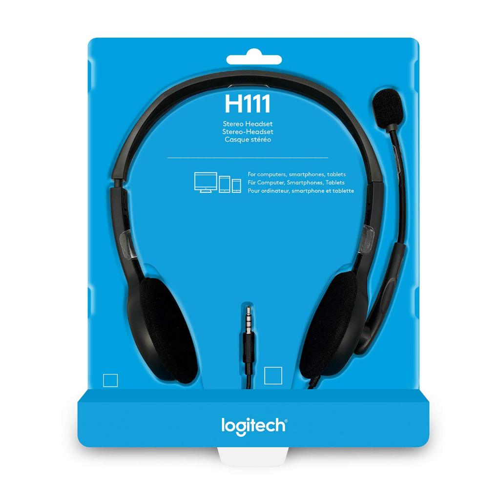 หูฟังสเตอริโอ Logitech H111 โลจิเทค In-ear Headphones