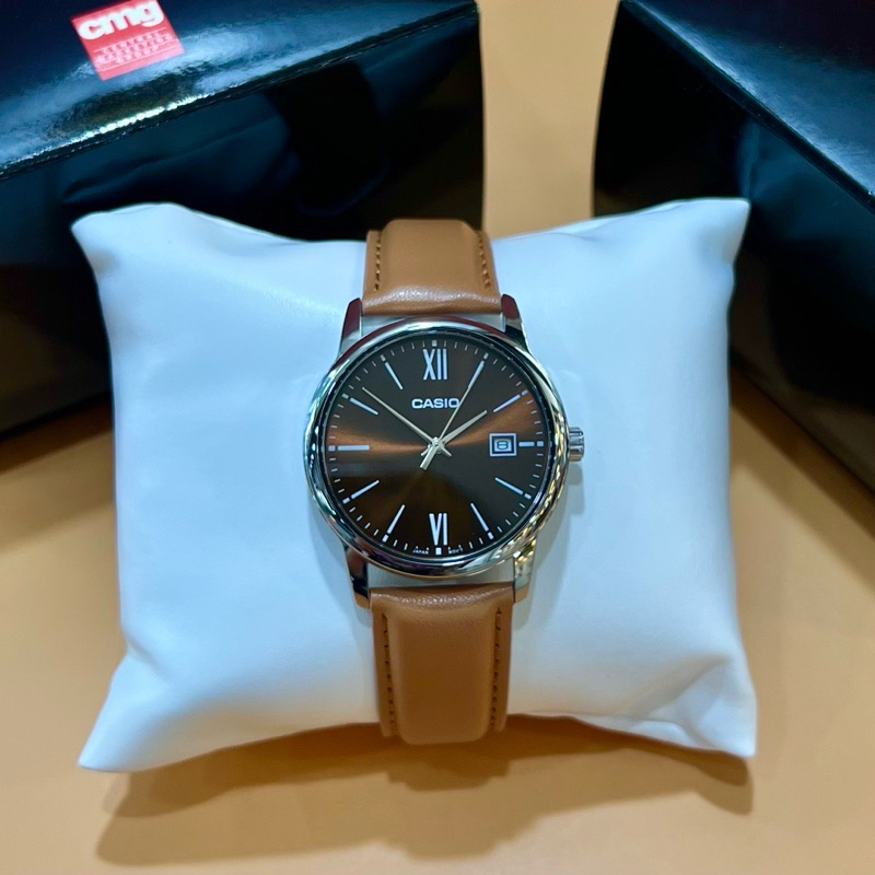 CASIO  แท้!! สายหนัง รุ่น MTP-V002L