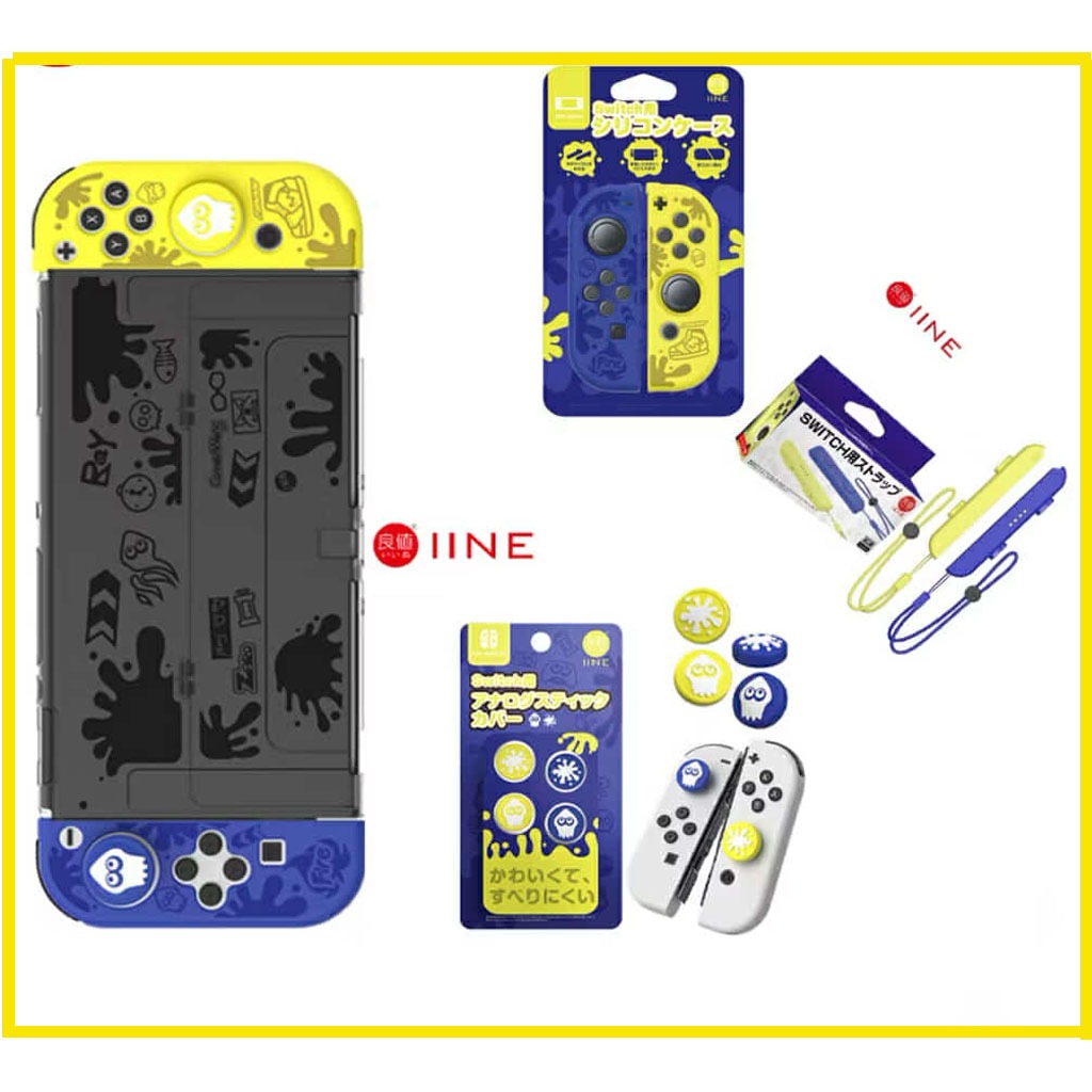 Iine เคสและอุปกรณ์ Nintendo Switch/oled splatoon3กระเป๋าและเคส กันน้ำ กันกระเเทก