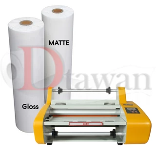 DTawan ฟิล์มเคลือบยูวีม้วน BOPP ผิวด้าน , มัน 320mm.x200m.x25mic Film Hot Laminating Roll สำหรับเครื่องเคลือบฟิล์มม้วน