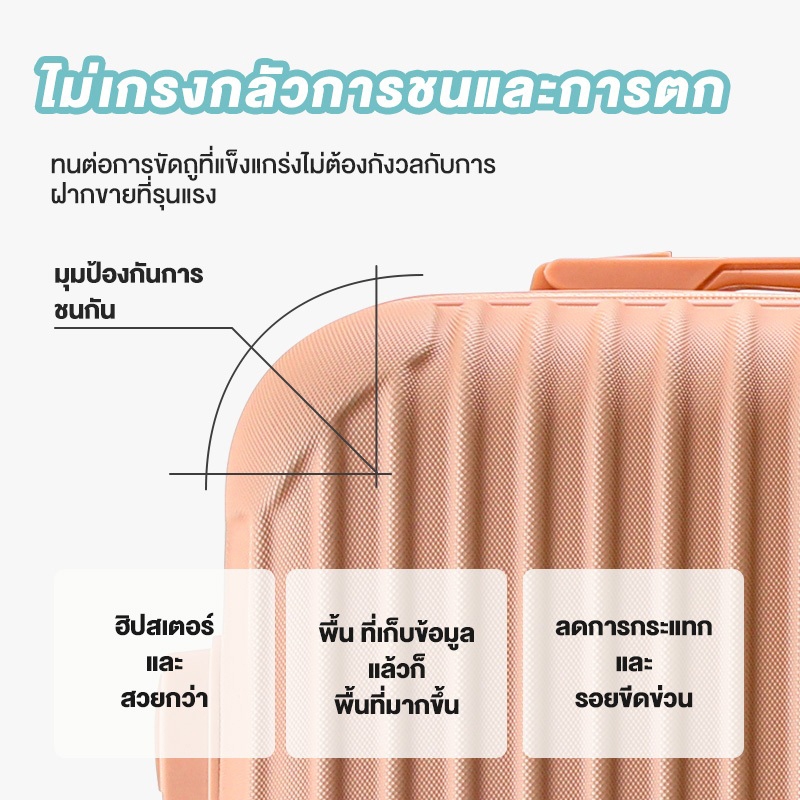 กระเป๋าเดินทาง ULIKE Luggage 20นิ้ว Candy Series รุ่นซิปล็อครหัสได้ วัสดุABS+PC 8ล้อคู่360องศา