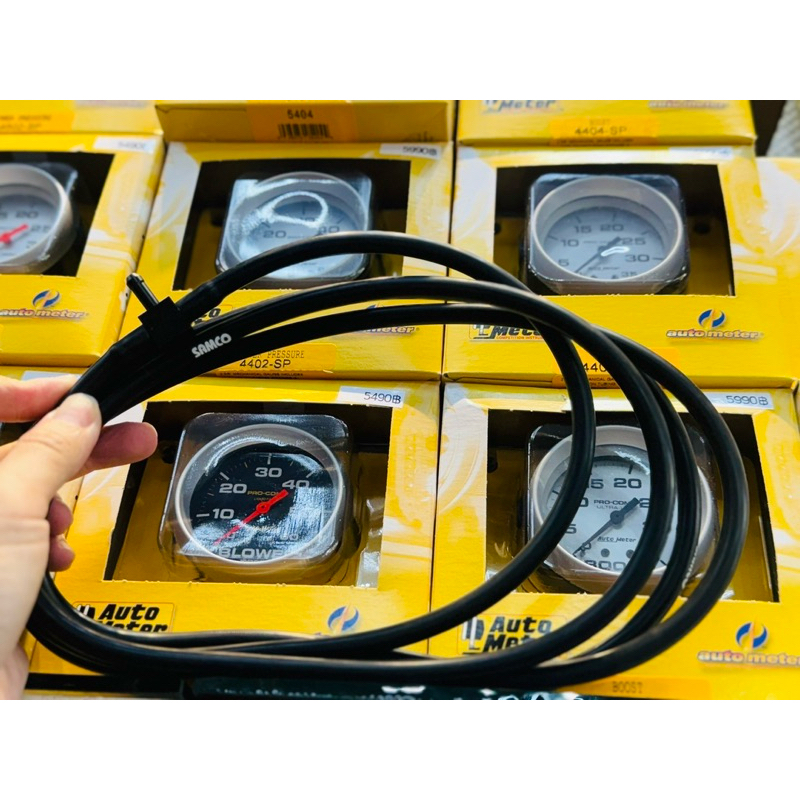 สามทาง อลูมิเนียม วัดบูส autometer 3 ทาง สายวัดบูส samco auto meter ใช้กับของแท้ได้ ทน แข็งแรง