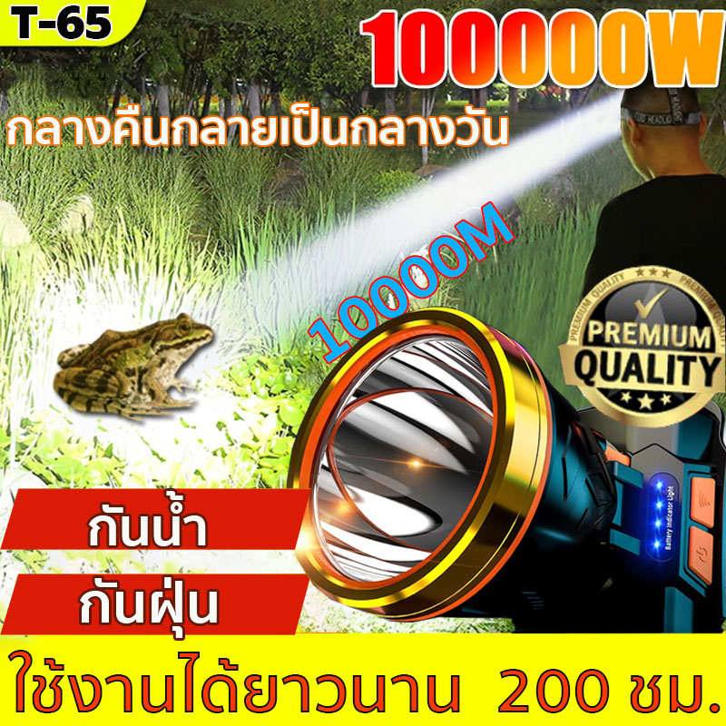 ไฟฉายคาดหัว LED แสงจ้าหลายกิโลเมตร ใช้งานต่อเนื่องได้ 12 ชม. ไฟฉายคาดหัวแท้ ไฟคาดหัว ไฟฉายแรงสูง ไฟส่องสัตว์