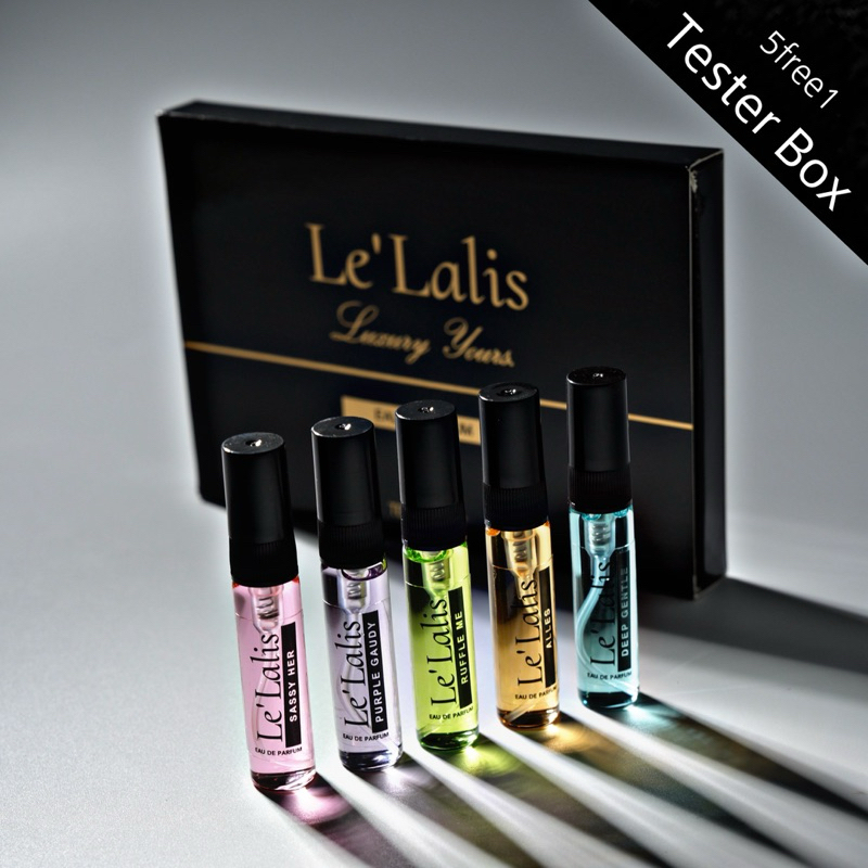 "TESTER BOX SET” ชุดเทสเตอร์ขนาด 5ml. 5กลิ่นแถม1กลิ่น