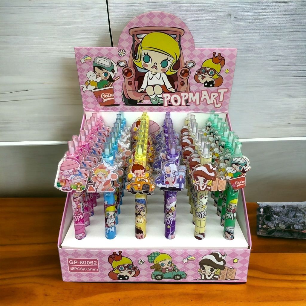 ปากกาเจลลายการ์ตูน หมึกน้ำเงิน ลายเยอะมากจ้า - รูปที่ 2