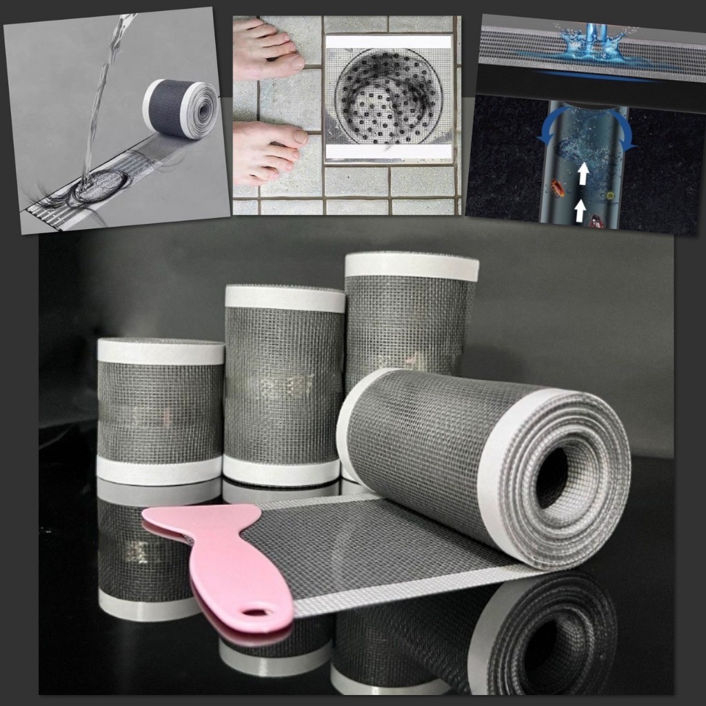 🌈 เทปตาข่าย ปิดท่อ กรองท่อ ตะแกรง กันแมลง ดักเศษผม กันท่อตัน ใช้สำหรับอ่างล้างจาน ห้องน้ำ ห้องครัว 🌈