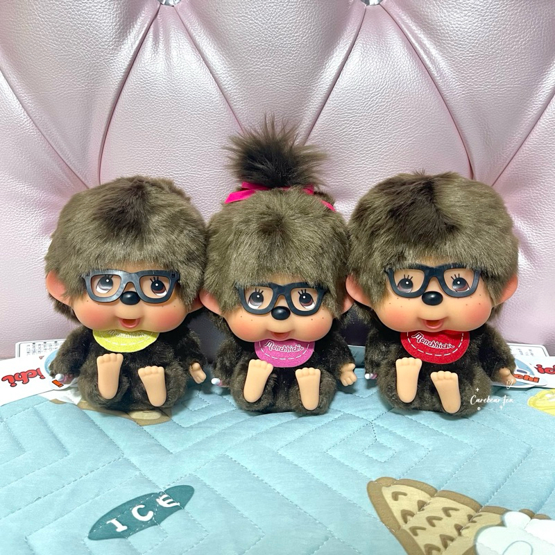 (ใช้โค้ดลด30%ได้ )พร้อมส่งตุ๊กตาม่อนชิชิ Monchhichi น้องแว่นหัวโตBig Head ลิขสิทธิ์แท้100%