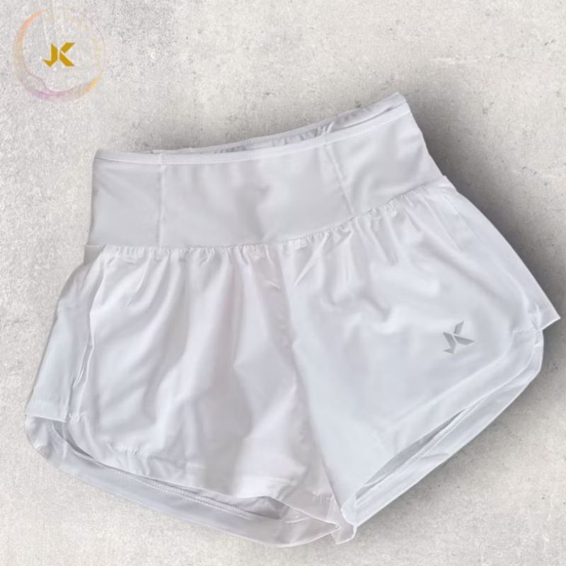 มือสอง กางเกงวิ่งเทรลขาสั้น สีขาว ป้าย JK Sport ไซส์ S