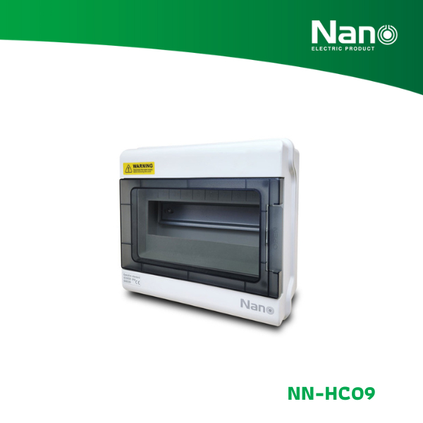 NANO ตู้คอนซูมเมอร์ยูนิตกันน้ำ IP65 ขนาด 9 ช่อง (PC) (ตู้เปล่า) (1 ชิ้น/กล่อง) รุ่น NN-HC09