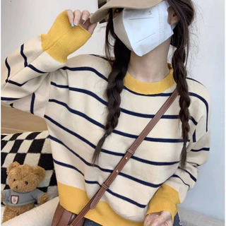 พร้อมส่งในไทย** เสื้อกันหนาวแขนยาวไหมพรม ลายพราง หนานุ่มใส่สบายสำหรับหน้าหนาว Y149