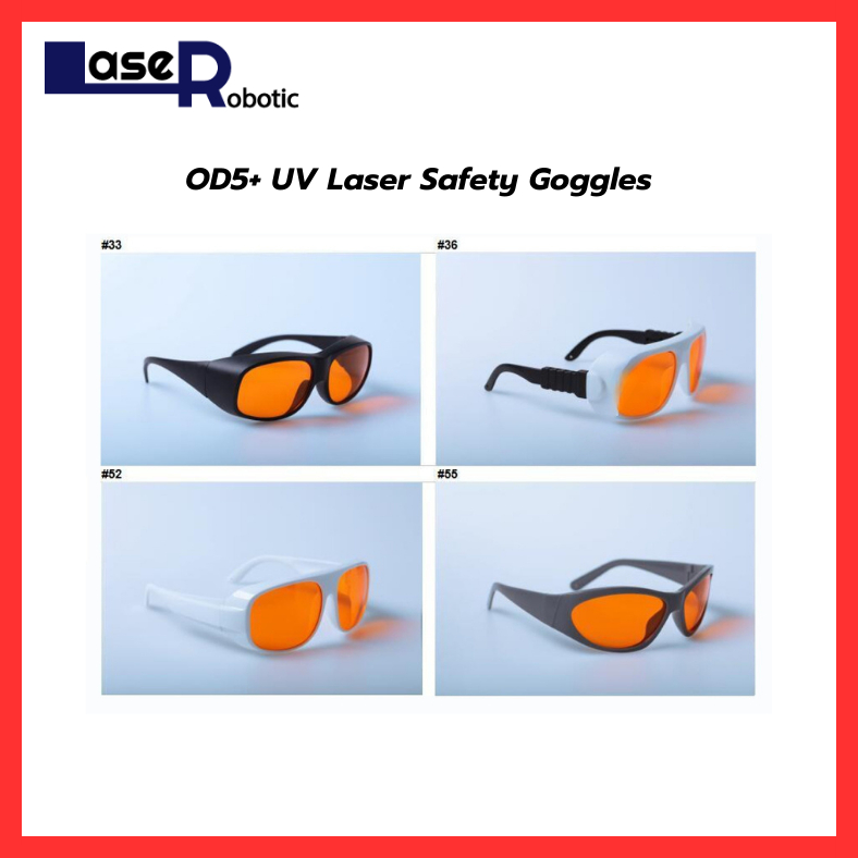 แว่นตานิรภัยป้องกันเลเซอร์ 180-532nm OD5+ / 900-1080nm OD5+