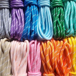 (#113)[2,5หลา] เชือกกลม polyester มีไส้ ลายขาว ขนาด 5มม.