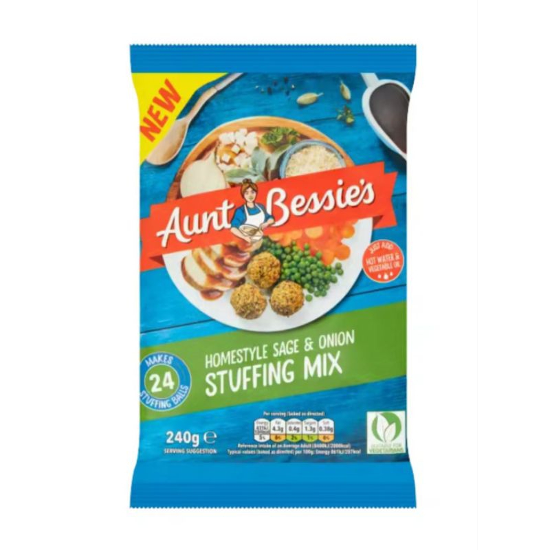Aunt Bessie’s Sage & Onion Stuffing Mix 240g - BEST BEFORE APR/25