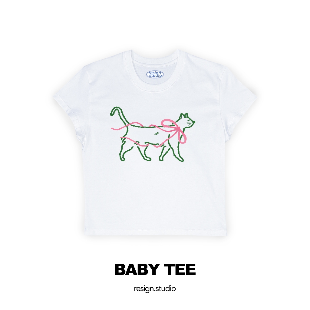 resign studio - babytee ลาย Cat lover bow