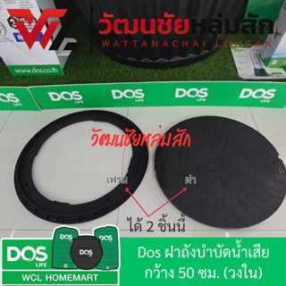 Dos ฝาถังบำบัดน้ำเสีย  (ฝากลม DOS ลายหินดำ+เฟรม)